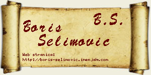 Boris Selimović vizit kartica